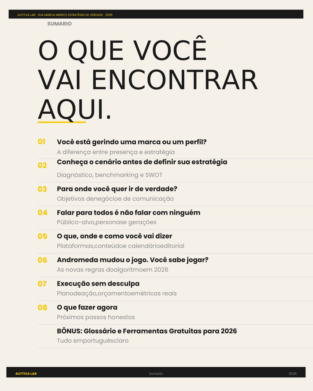 Sumário do ebook